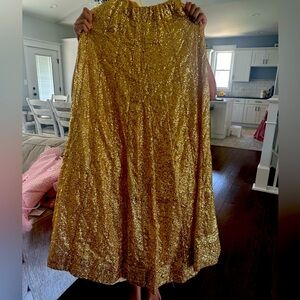 Gold sequence skirt